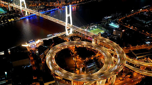 上海南浦大桥航拍延时视频的预览图
