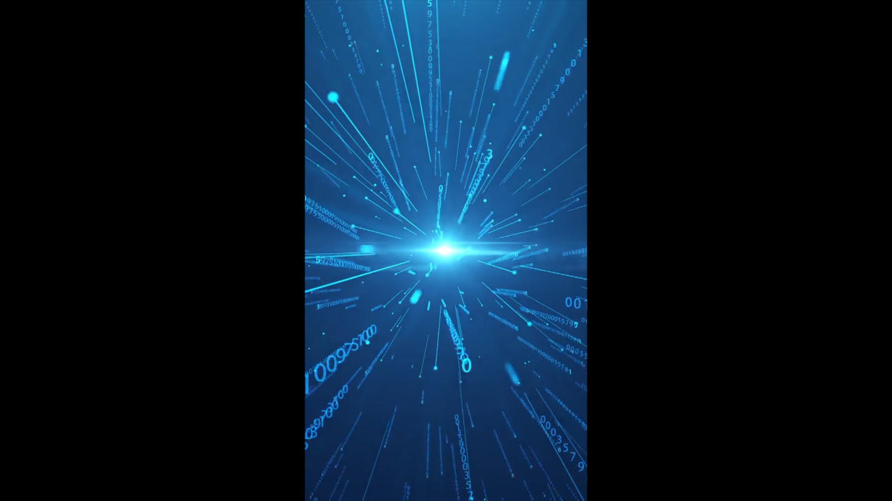 蓝色科技粒子背景视频的预览图