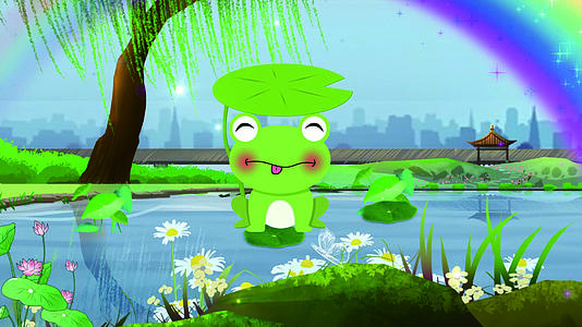 小跳蛙歌曲舞台背景 视频的预览图