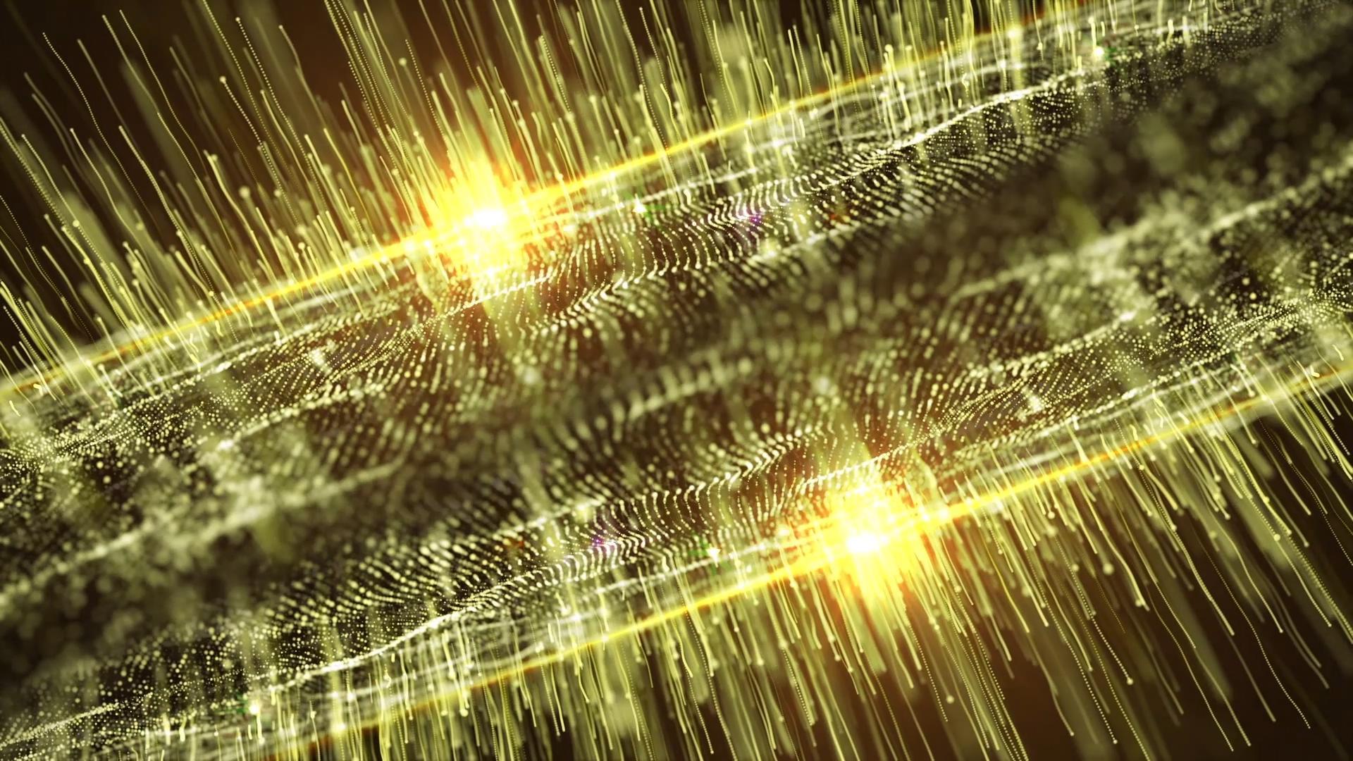金色光线粒子视频的预览图