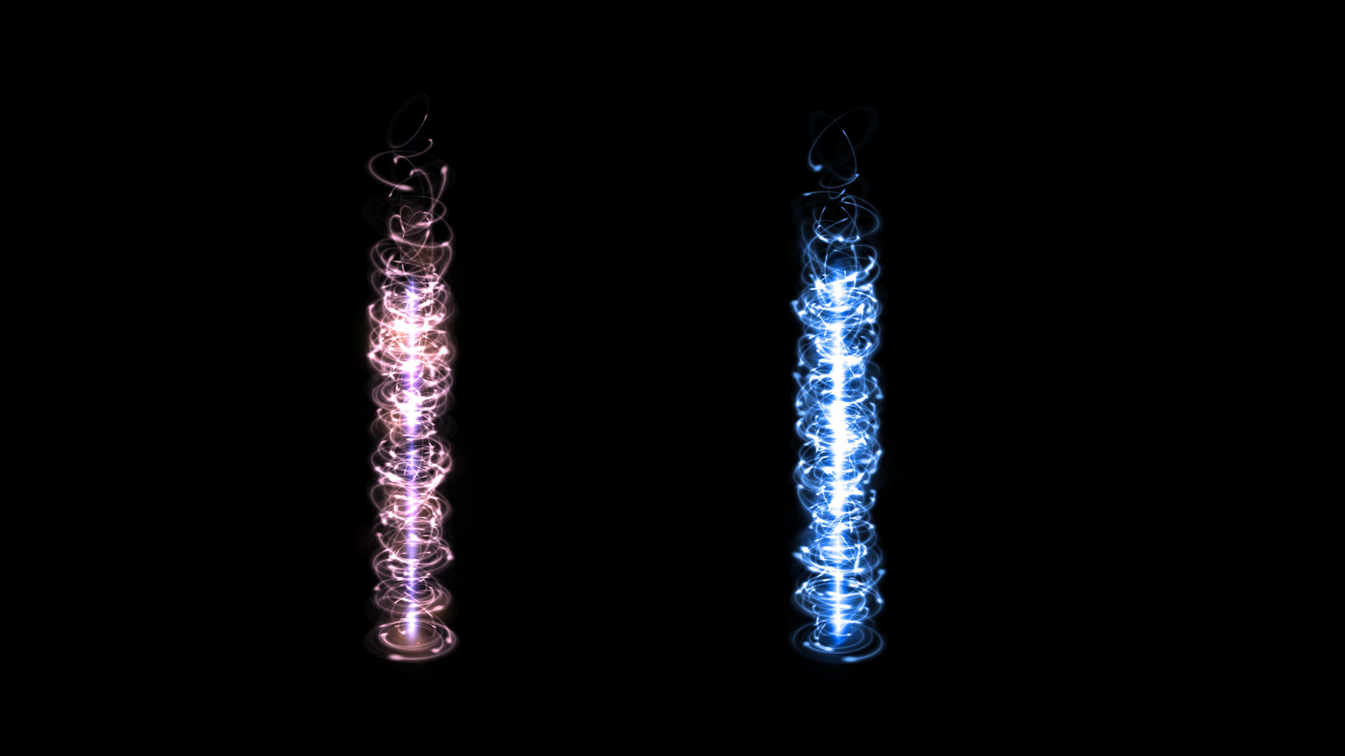炫彩旋转光线光晕能量光柱视频的预览图