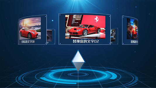 三维科技汽车旋转展示AE模板视频的预览图