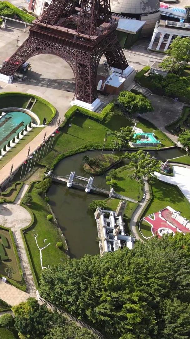 高清晰度航拍深圳世界之窗休闲娱乐公园著名旅游景点视频的预览图