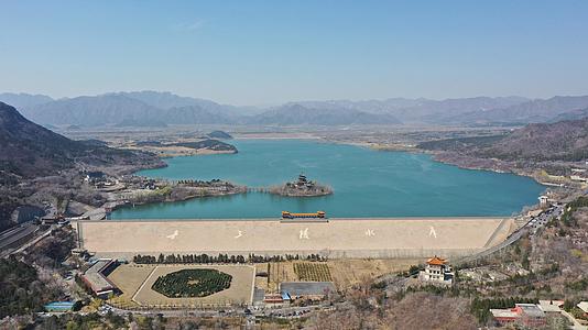 航拍北京十三陵水库视频的预览图