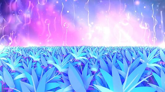 蓝色动态花海粒子光效拖尾动态视频背景视频的预览图