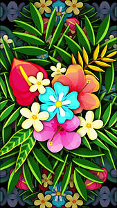 花卉图案背景视频的预览图