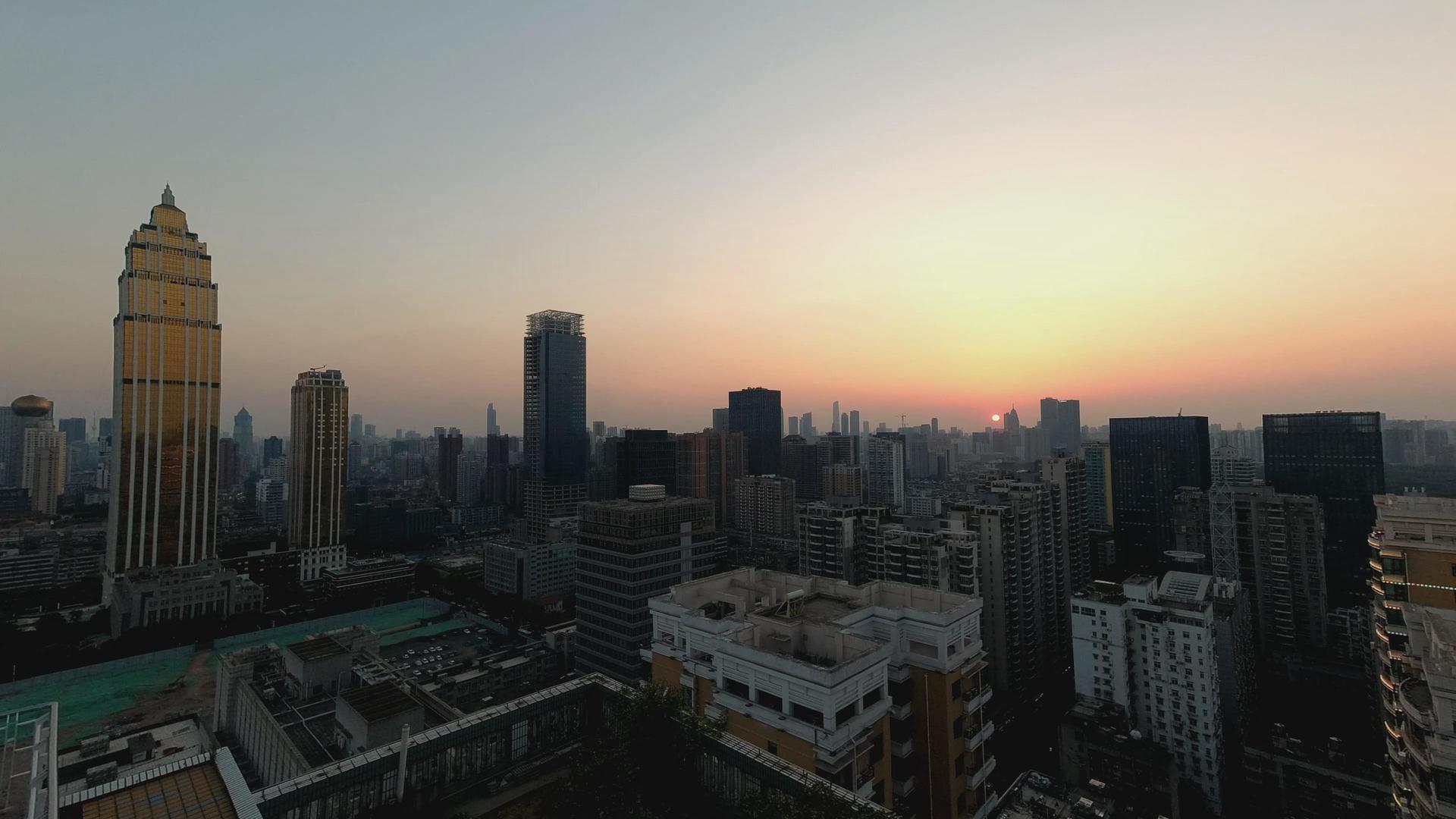 城市日落延时4K视频视频的预览图