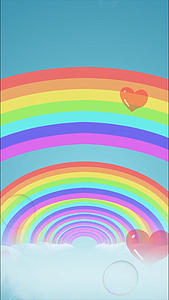 卡通彩虹背景视频的预览图
