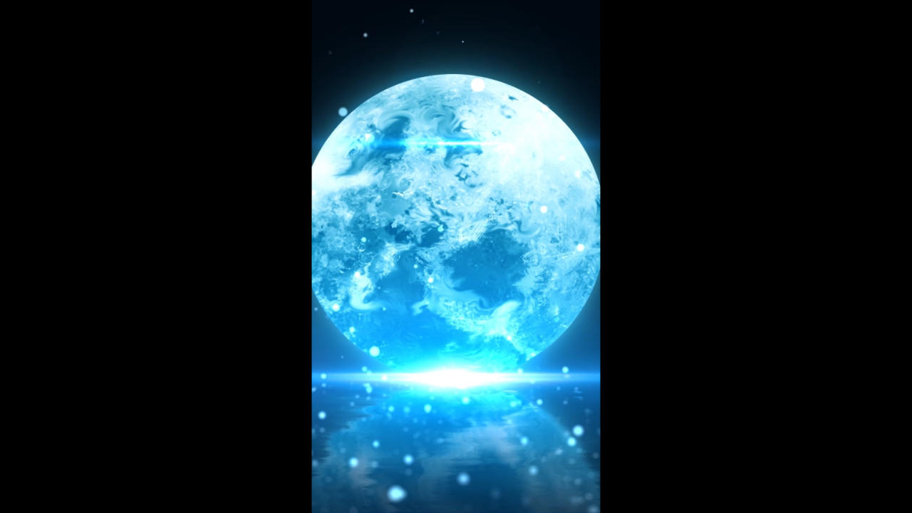 唯美梦幻月亮粒子背景视频的预览图