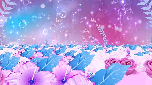 紫色动态花海唯美温馨粒子光效拖尾背景视频视频的预览图