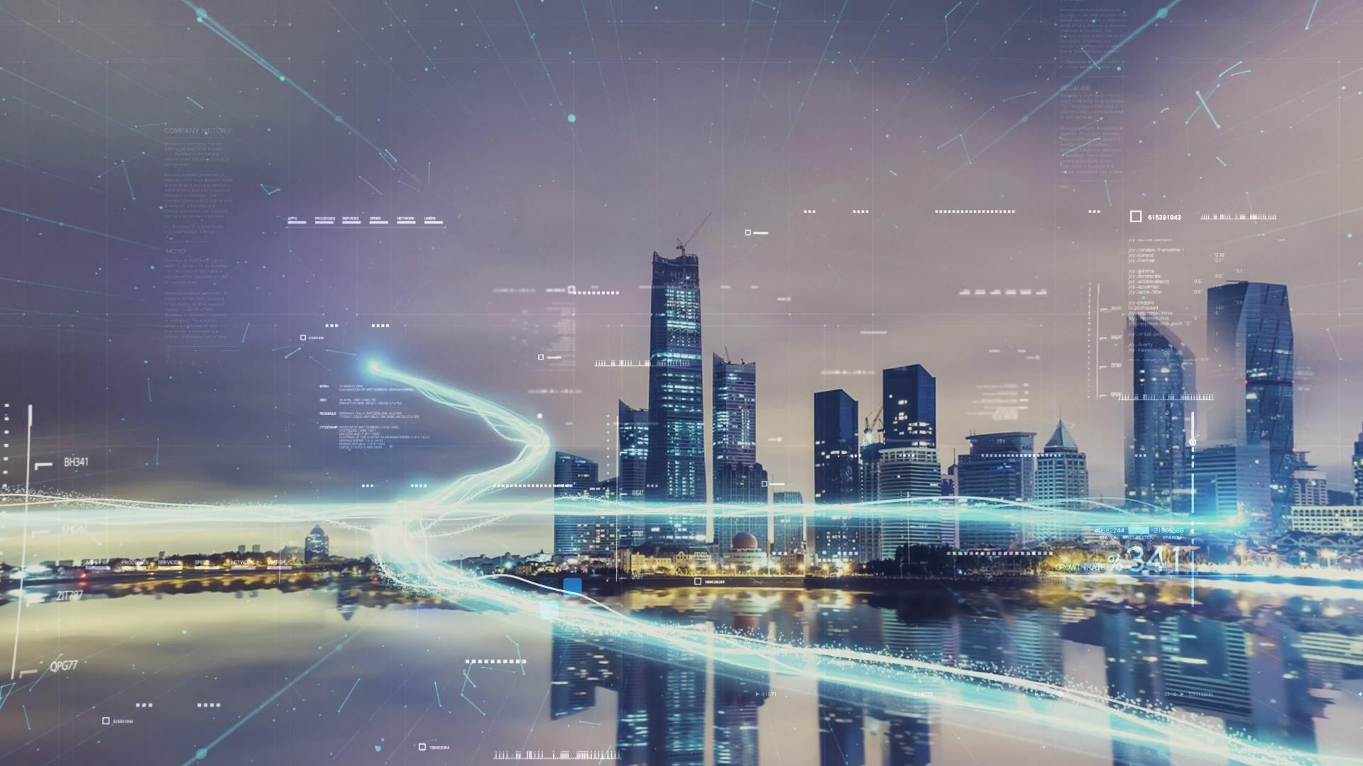 光线科技城市未来城市发展视频的预览图