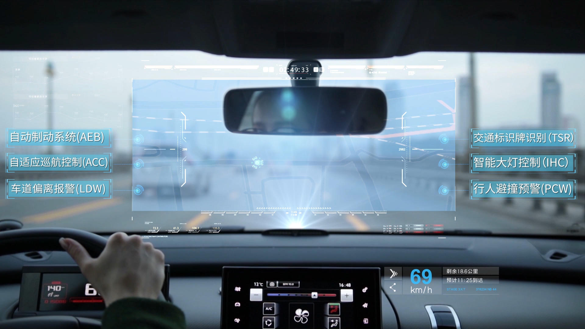 导航车载信息hud科技界面视频的预览图