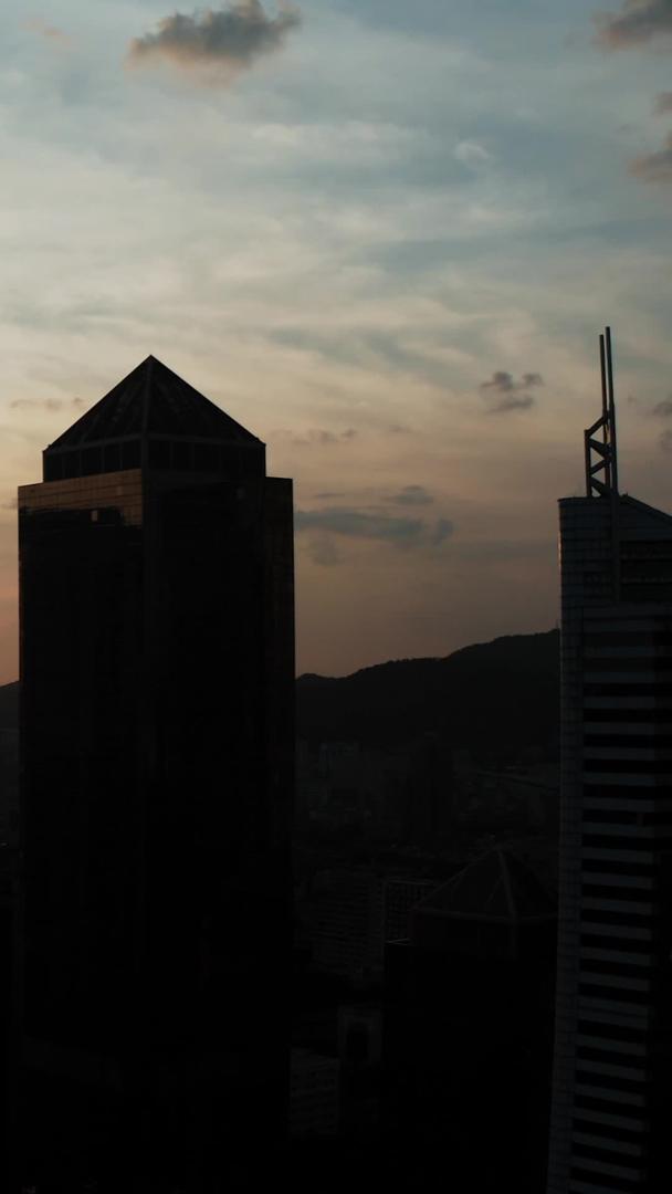 广州中石化大厦夕阳视频的预览图