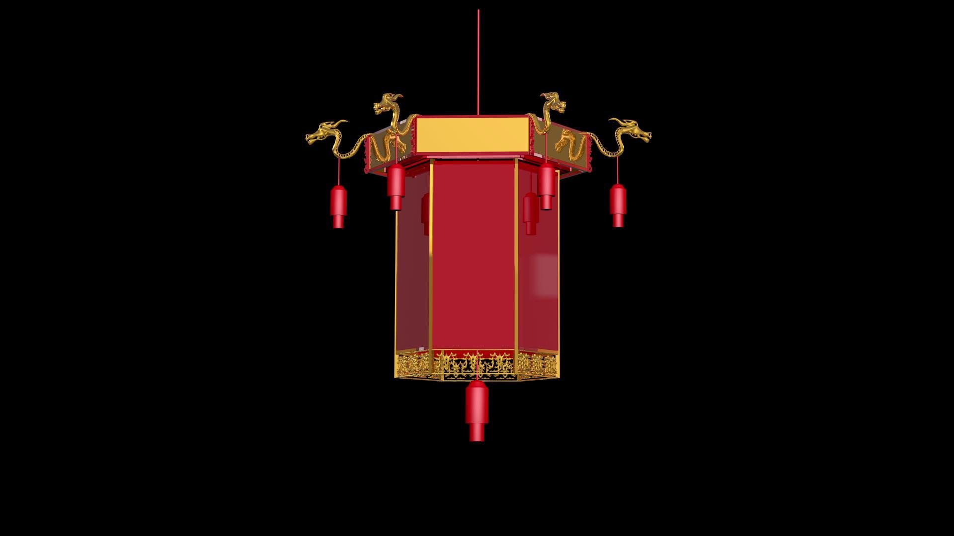 三维中国风红灯笼动画视频的预览图
