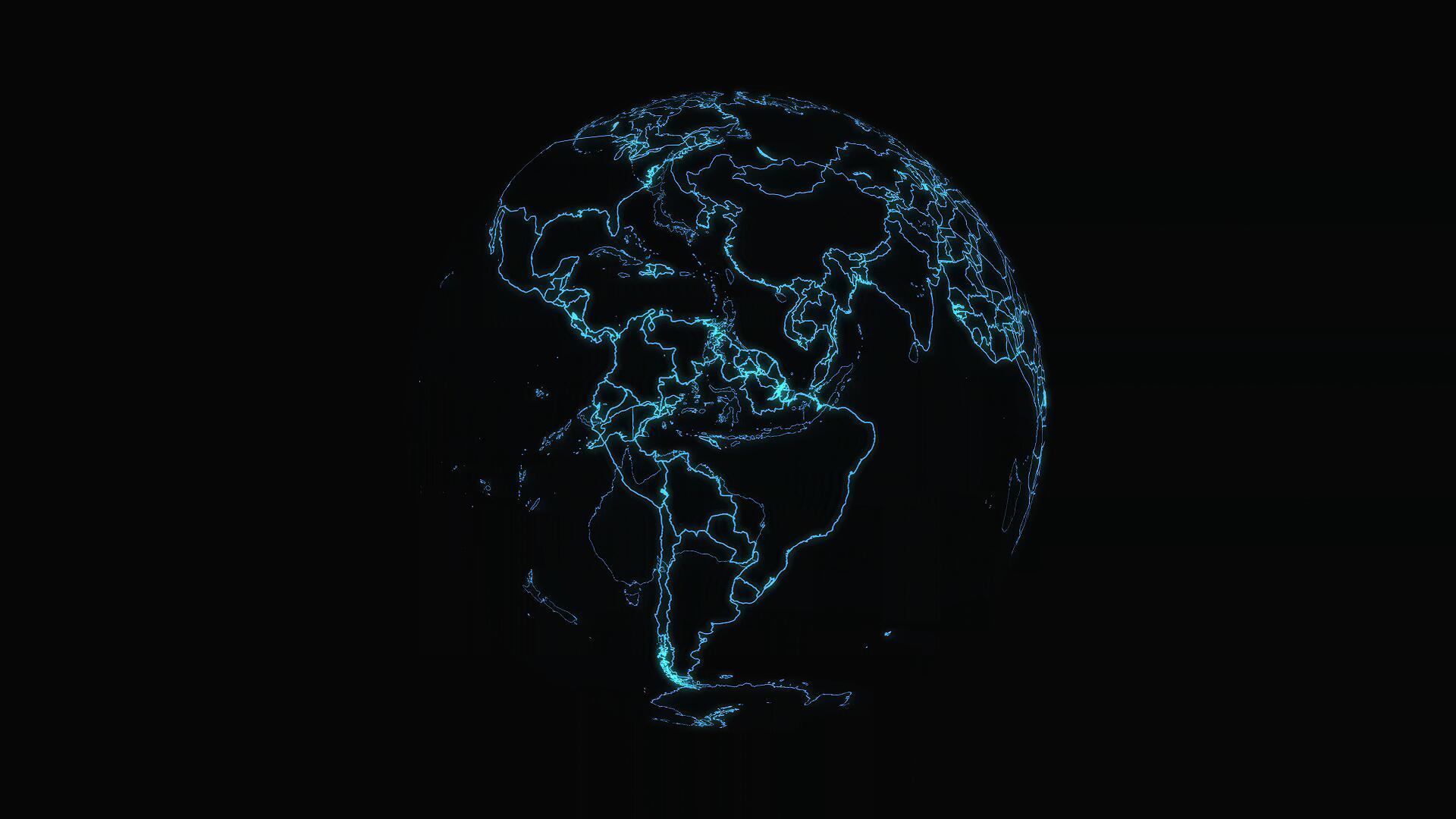 科技立体旋转世界地图边界线（可输出A通道）视频的预览图