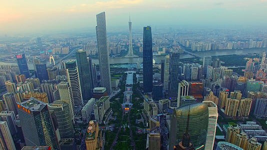 广州城市天际线航拍视频的预览图