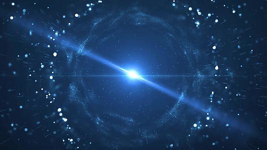 蓝色粒子光圈背景视频的预览图