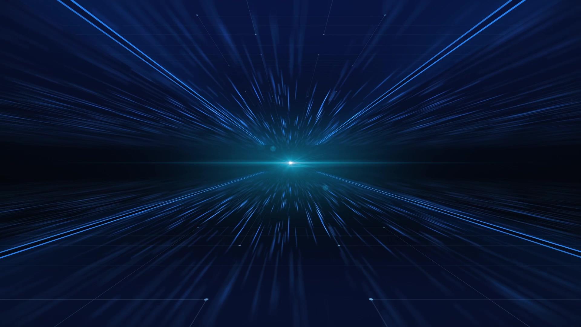 蓝色科技光线穿梭背景视频的预览图