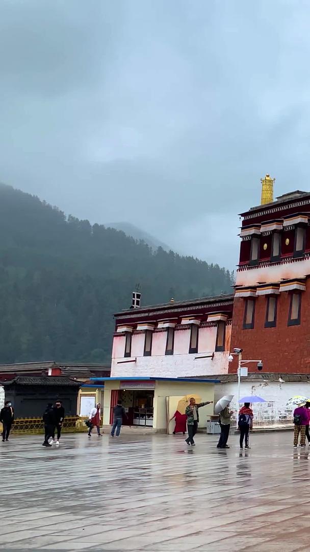 甘肃省甘南著名旅游景点拉卜楞寺视频视频的预览图