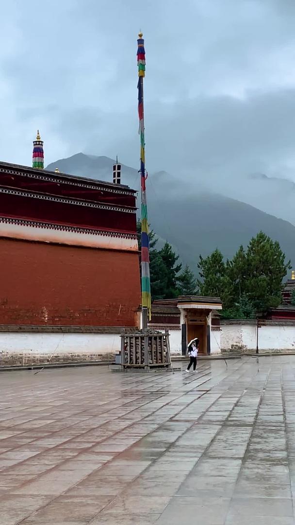 甘肃省甘南著名旅游景点拉卜楞寺视频视频的预览图