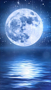 抒情月亮唯美背景视频的预览图