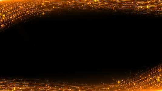 炫耀的金色闪耀光斑粒子视频边框视频的预览图