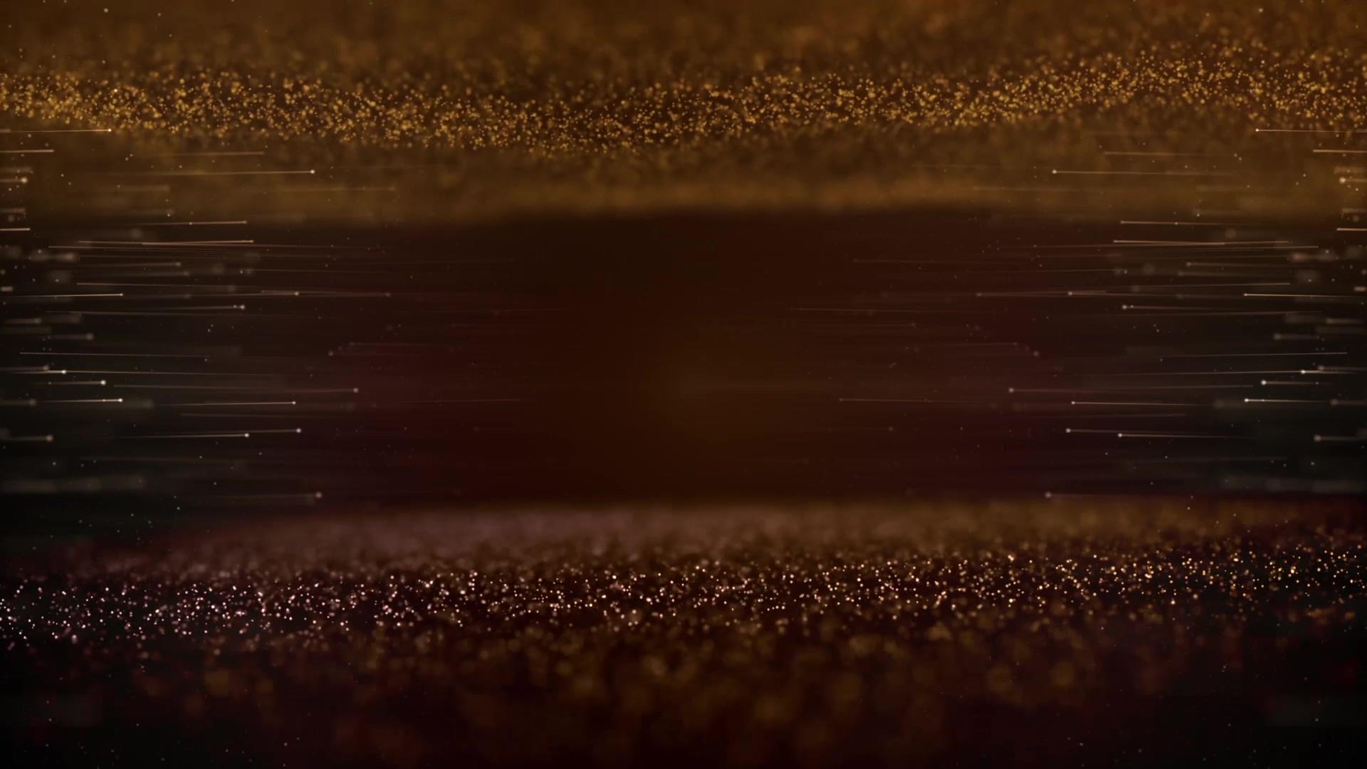 金色粒子空间旋转背景视频的预览图