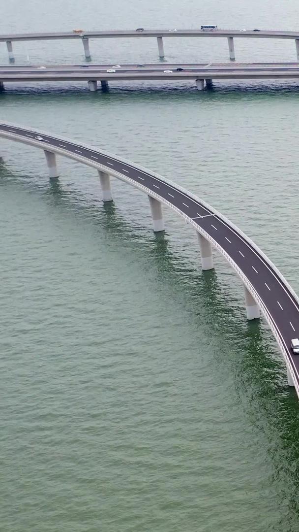 青岛胶州湾大桥海上大桥航拍视频视频的预览图