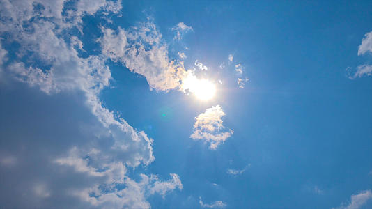 4k蓝天太阳与云视频的预览图