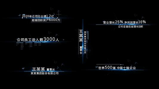 4K蓝色动态科技感字幕条AE模板视频的预览图