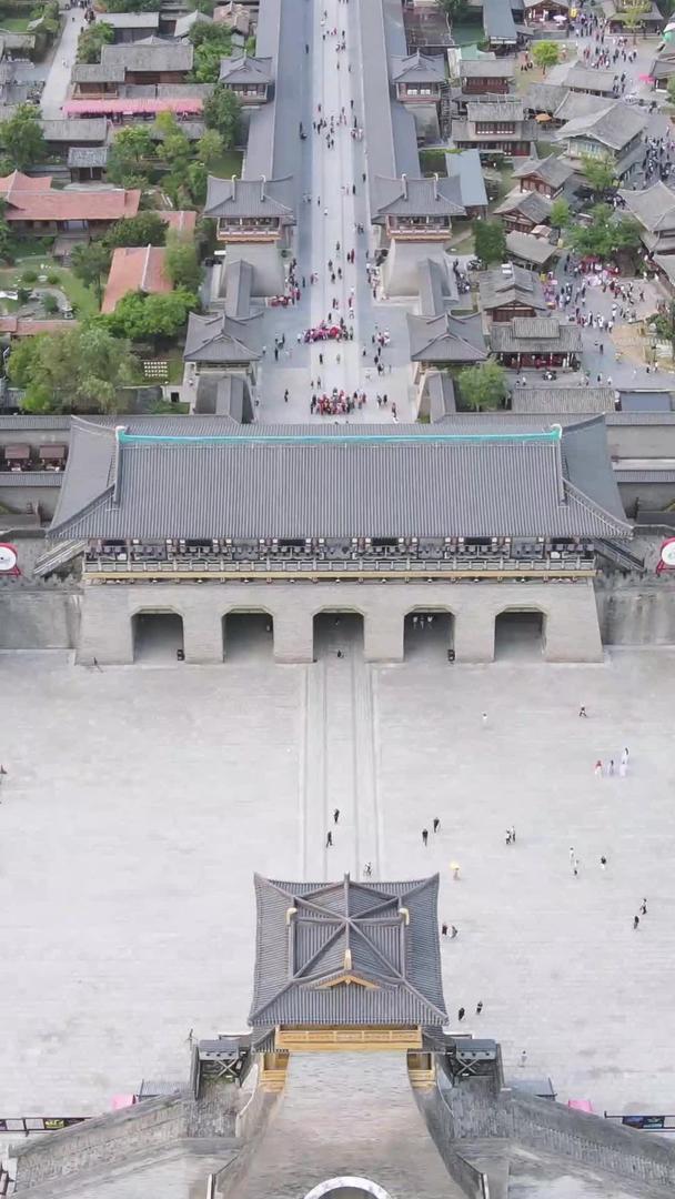 湖北襄阳中国唐城航拍全景旅游素材视频的预览图