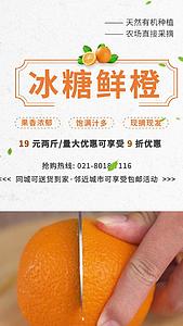 冰糖橙脐橙季节海报小视频视频的预览图