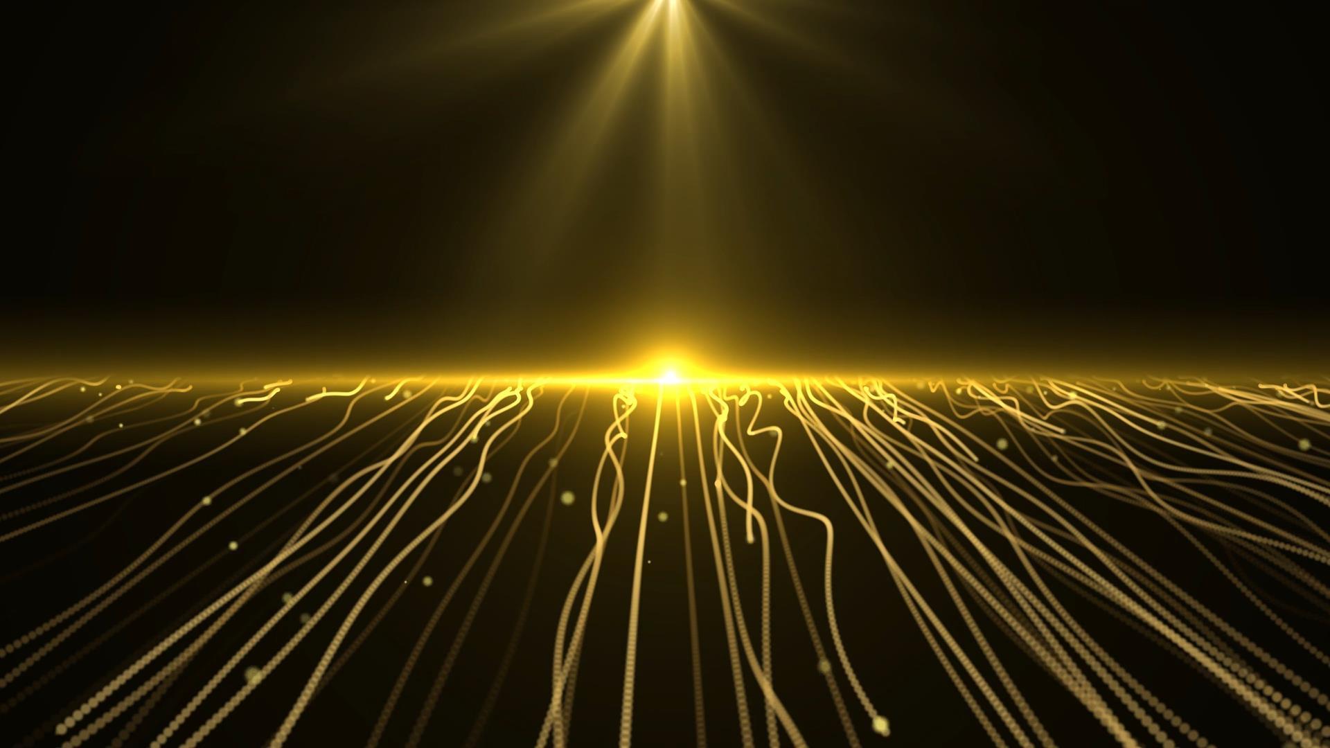 动态金色粒子光效波浪动态视频元素视频的预览图