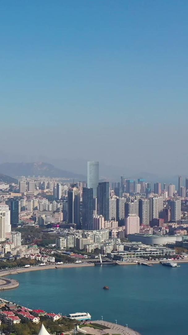 青岛市中心高楼群航拍视频视频的预览图