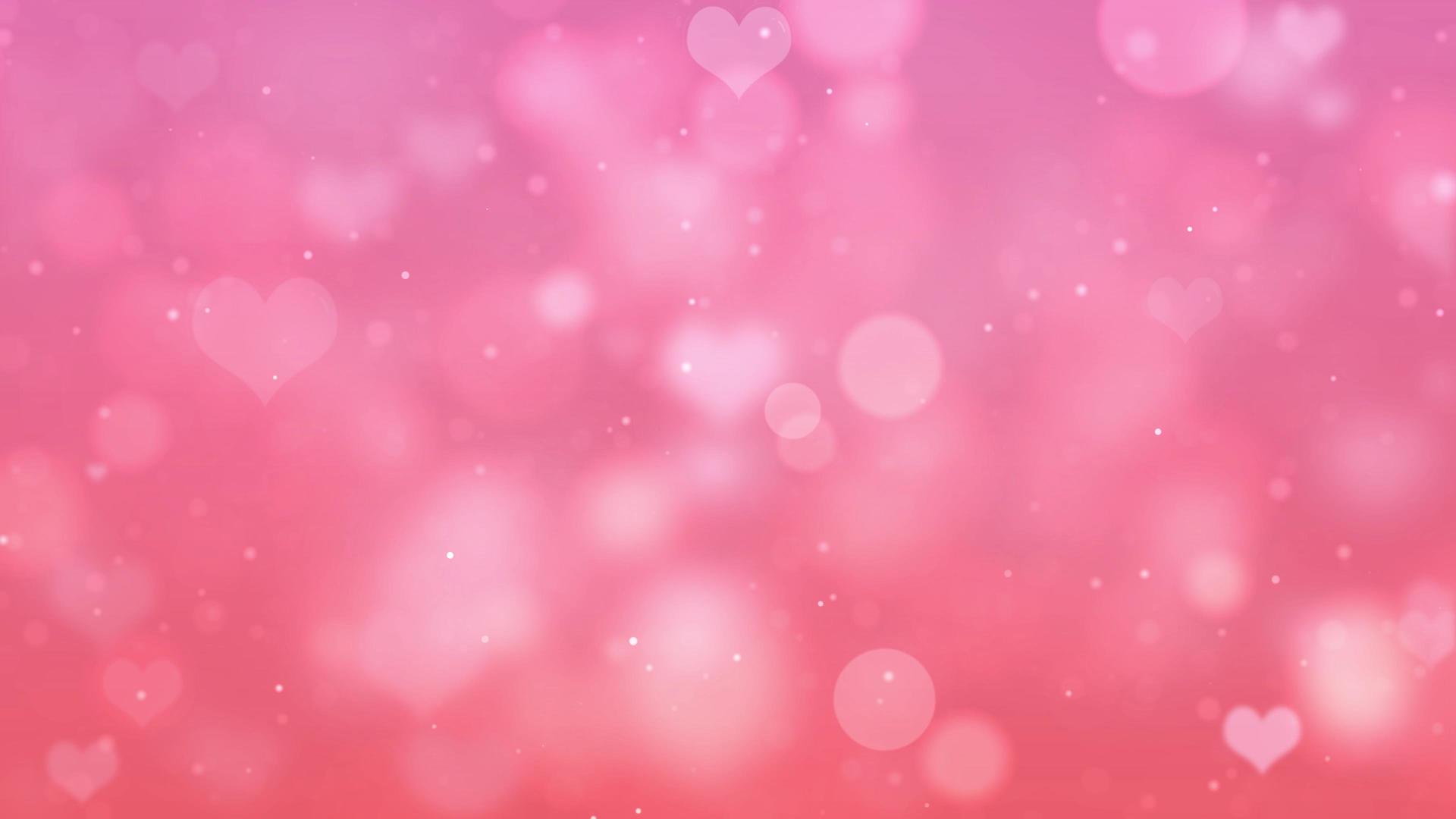 粉色动态梦幻唯美爱心粒子4K背景视频视频的预览图
