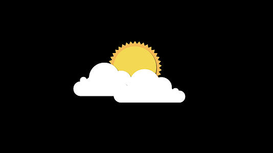 太阳和云弹性动画视频的预览图