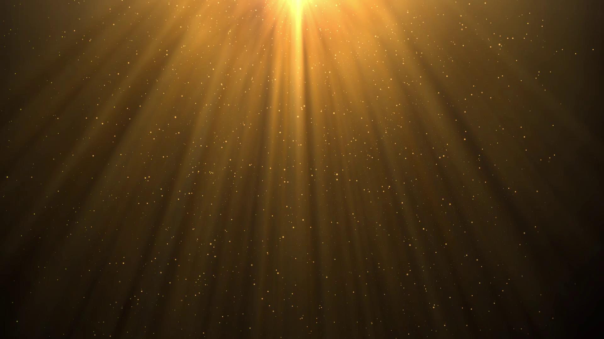 唯美金色舞台光线粒子背景视频的预览图