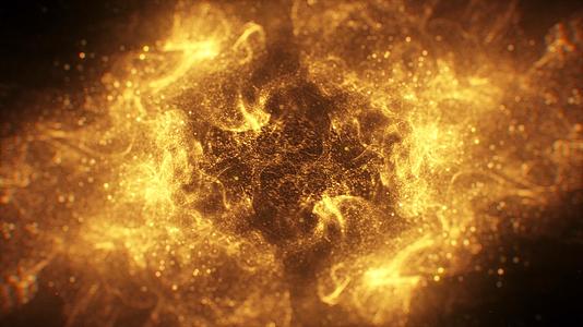 金色粒子粉尘爆炸视频的预览图
