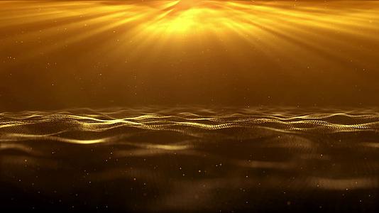 唯美金色粒子背景视频视频的预览图