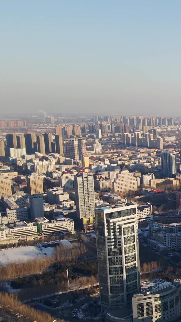 哈尔滨城市风景黑龙江电视塔地标航拍视频的预览图