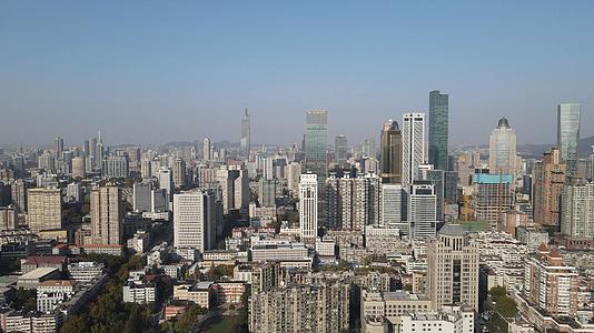 4K航拍南京城市新街口高楼建筑群视频的预览图