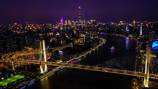 4K航拍南浦大桥夜景视频的预览图