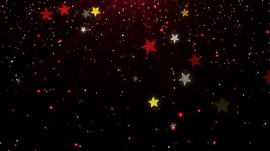 五角星闪烁粒子雨下落合成视频视频的预览图