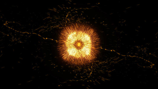 炫彩粒子光线冲击粒子爆散视频的预览图
