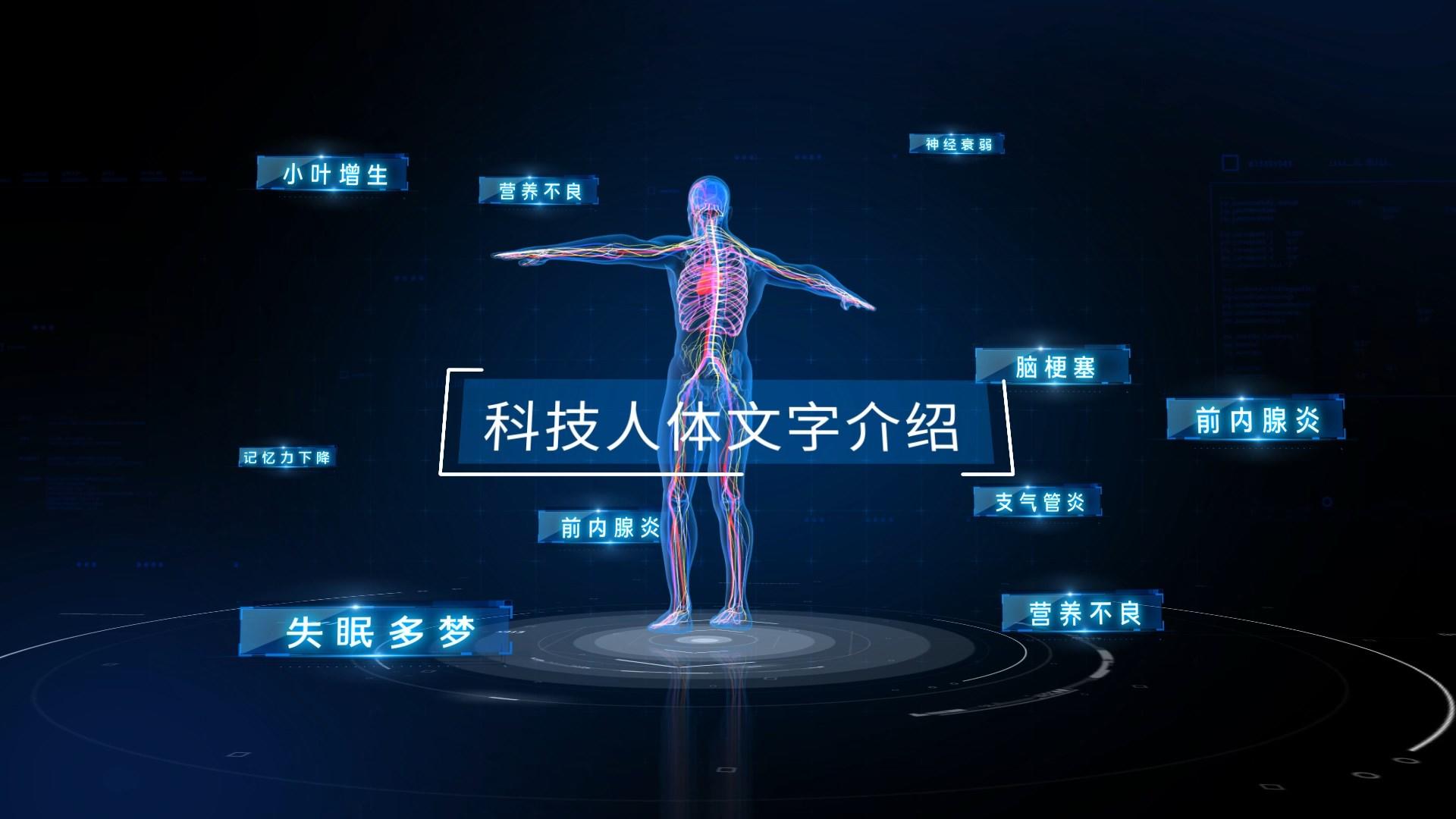 医疗人体分类疾病展示AE模板视频的预览图