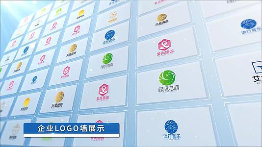 简洁的3D企业logo墙展示AE模板视频的预览图