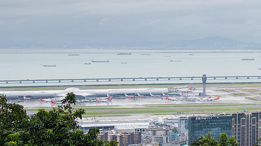 深圳宝安国际机场延时摄影4K视频的预览图