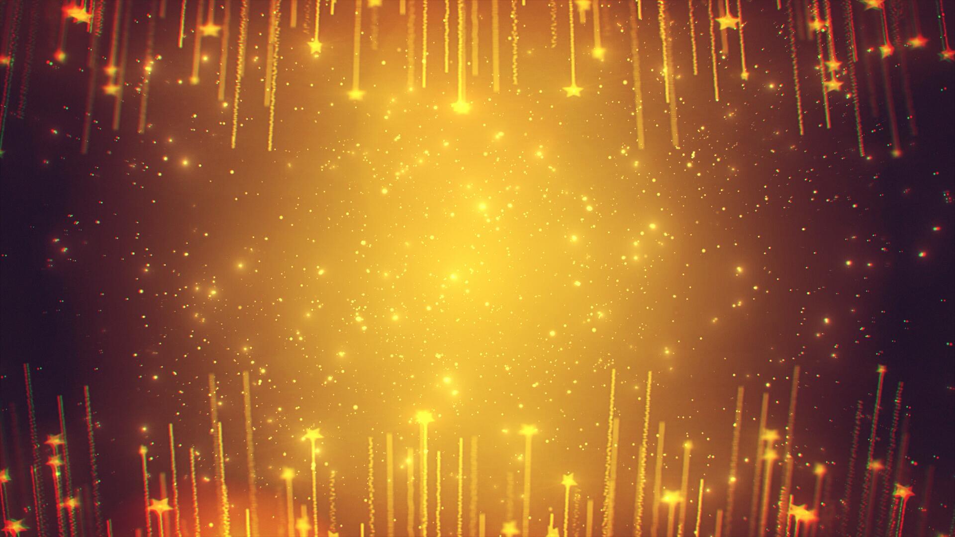 金色五角星发射背景视频的预览图