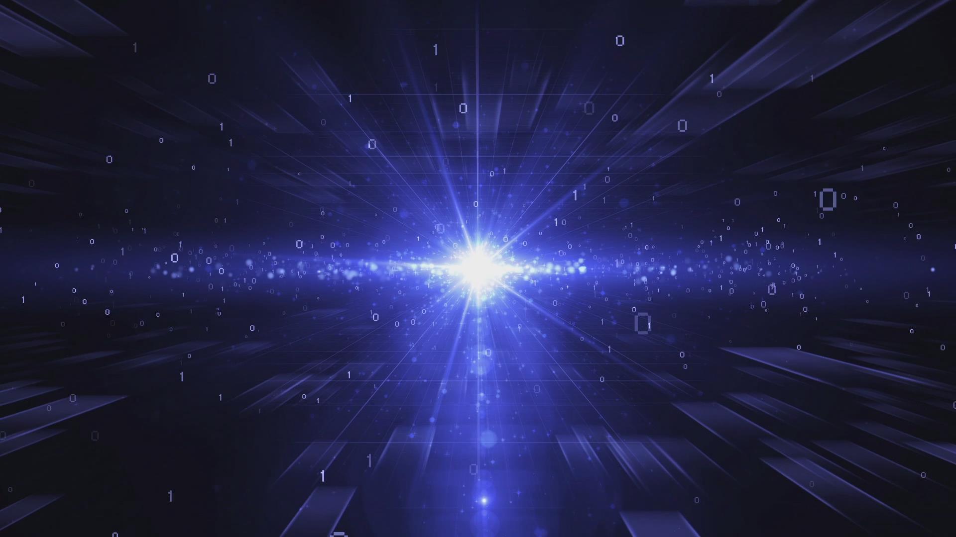 蓝色科技感数字空间背景视频的预览图