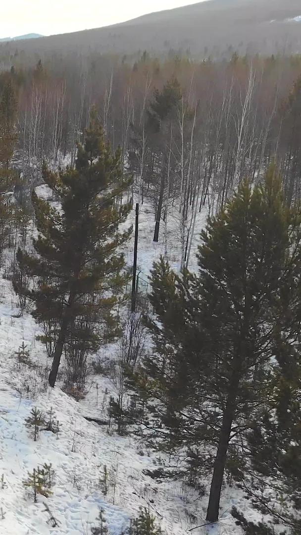在雪地里飞驰的汽车航拍视频的预览图